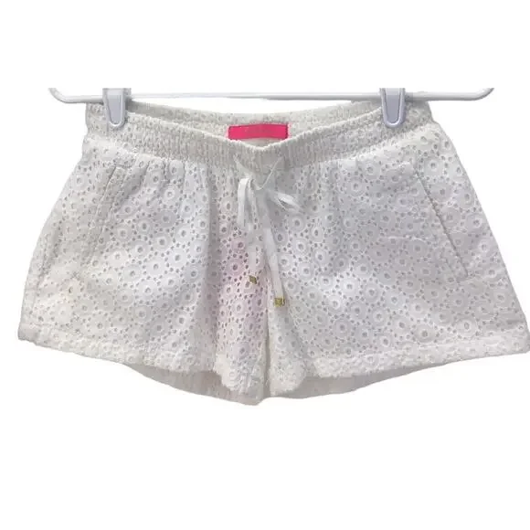 Lilly Pulitzer White Eyelet Baybreeze Shorts Size Extra Small New NWT - Picture 4 of 11